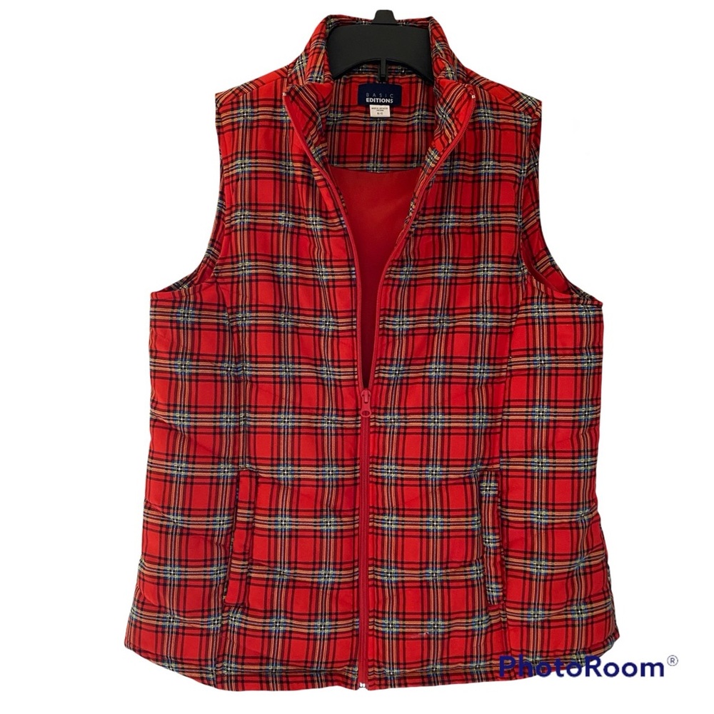 WOMENS VEST RED WINTER JACKET PUFFER SIZE SMALL